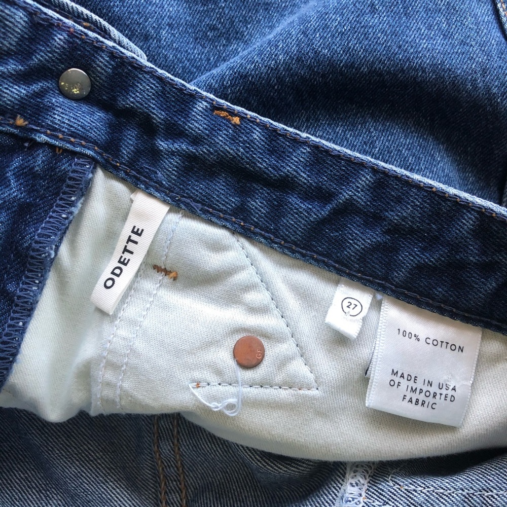 GRLFRND Odette Denim Mini Skirt Size 27 - Picture 6 of 6